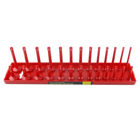 K-Tool International Sae Socket Holder, Red, 3/8" Drive KTI72472